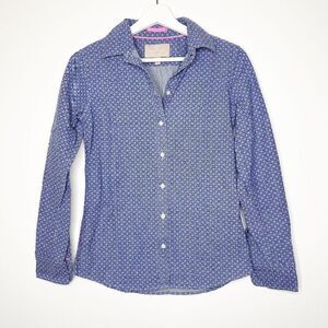 BANANA REPUBLIC Anchor Print Button Down Top